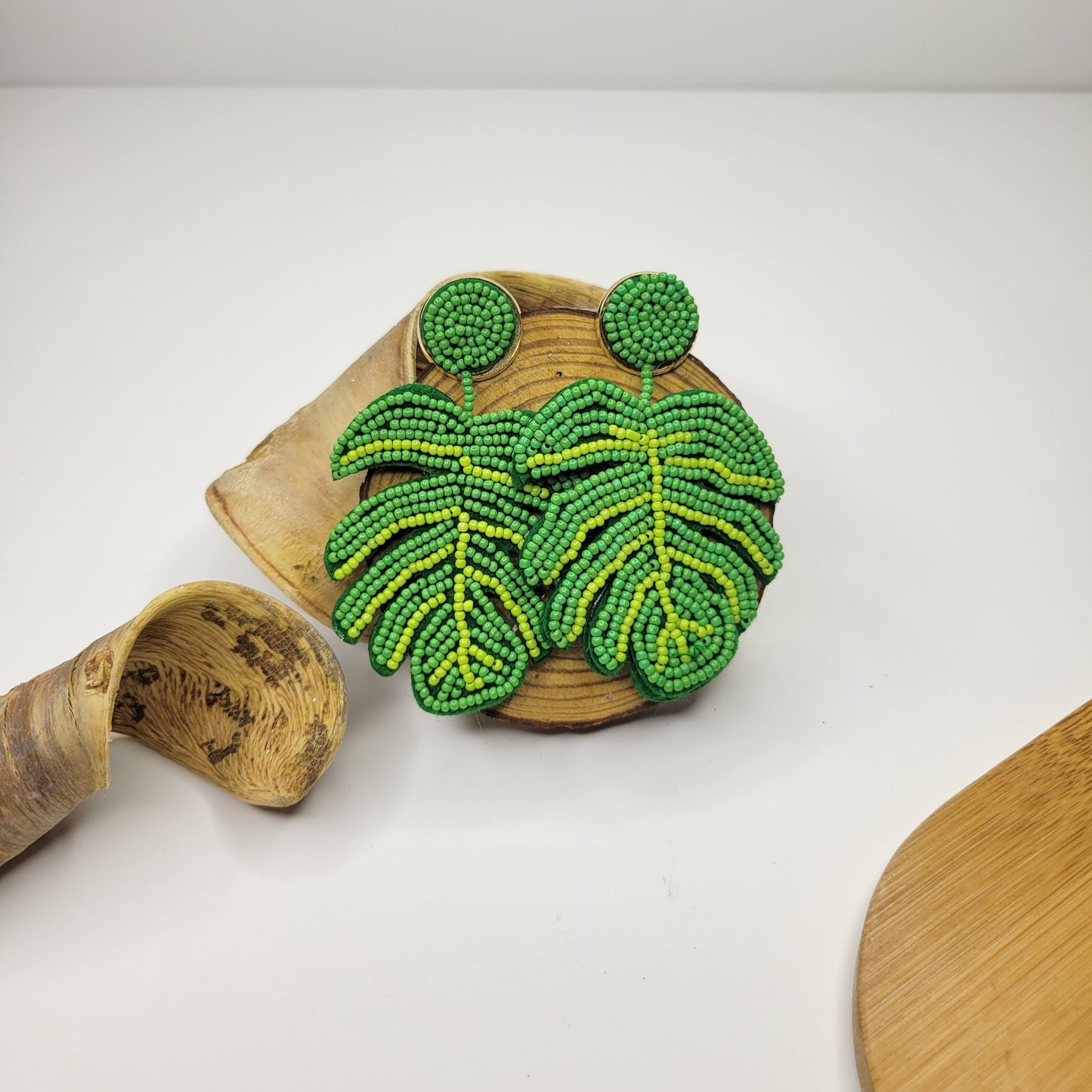 Monstera Plant - Handmade Earrings