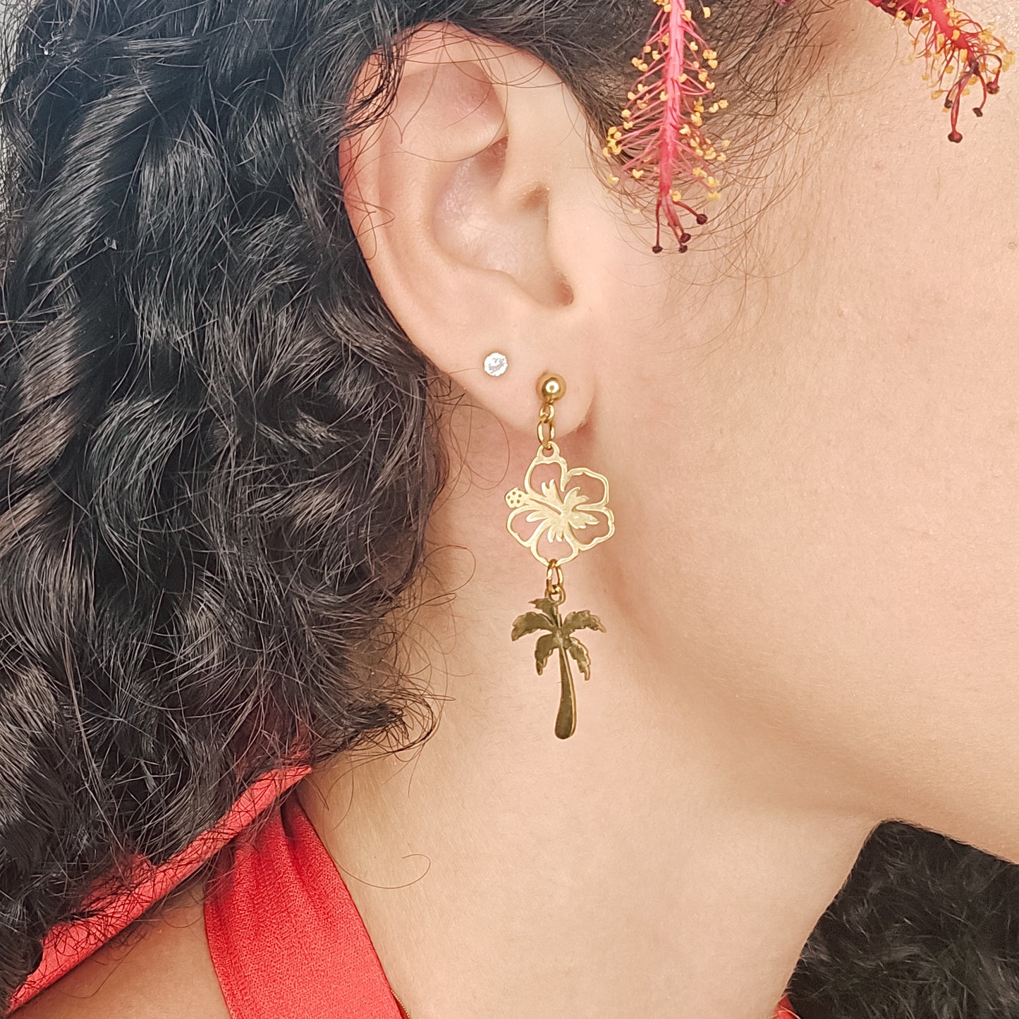 Amapola y Palma - Aretes