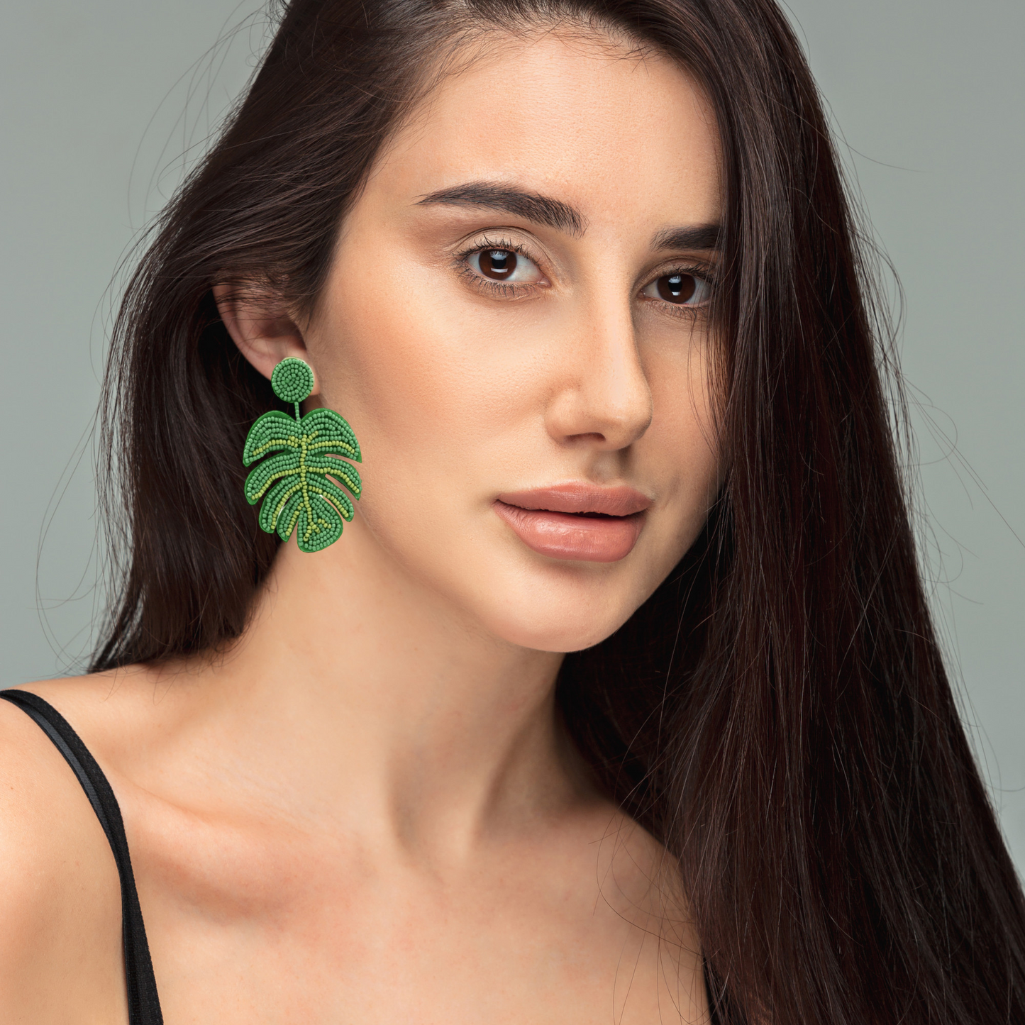 Planta Monstera - Aretes Artesanales